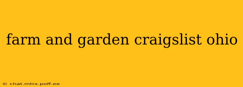 farm and garden craigslist ohio