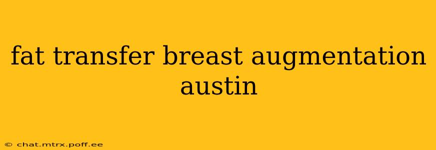 fat transfer breast augmentation austin