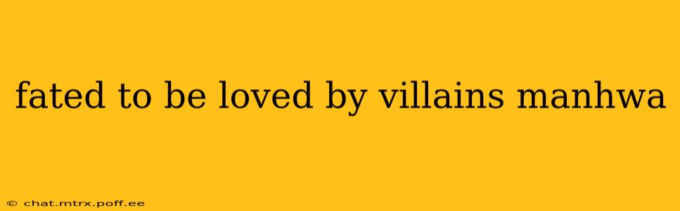 fated to be loved by villains manhwa