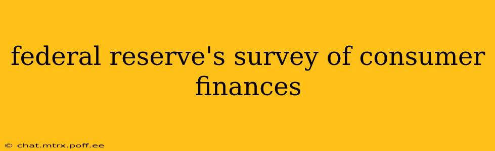 federal reserve's survey of consumer finances