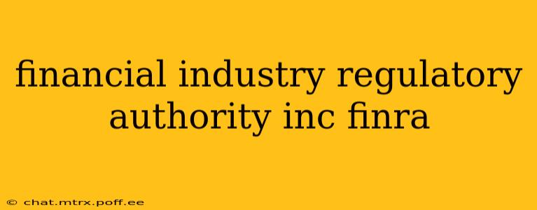 financial industry regulatory authority inc finra