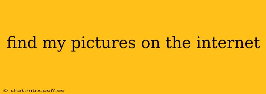 find my pictures on the internet