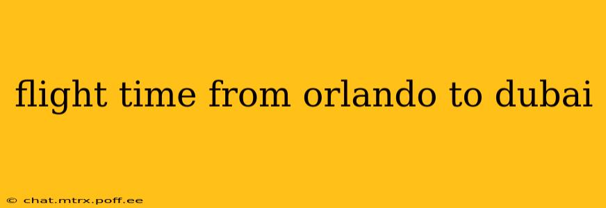 flight time from orlando to dubai