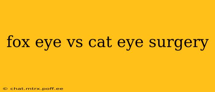 fox eye vs cat eye surgery