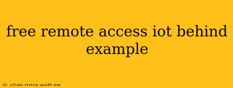 free remote access iot behind example