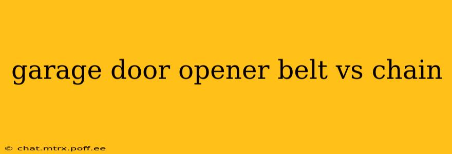 garage door opener belt vs chain