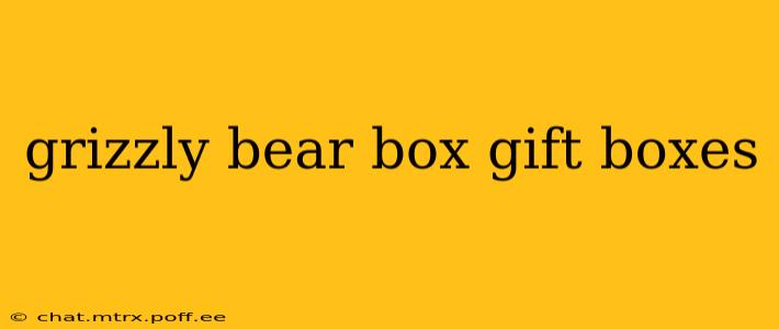 grizzly bear box gift boxes