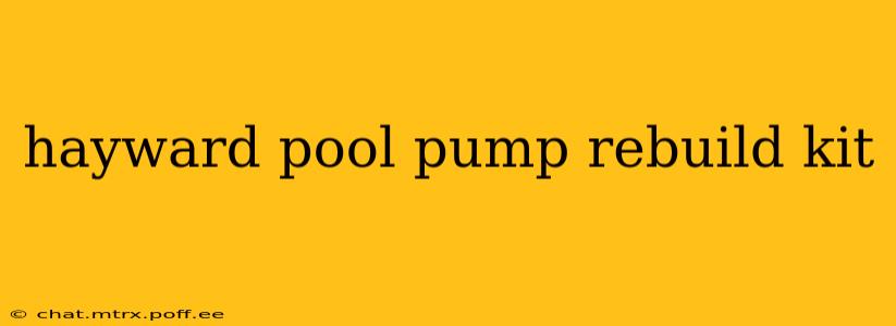 hayward pool pump rebuild kit