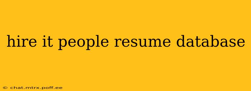 hire it people resume database