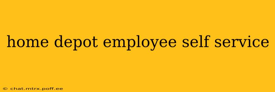 home depot employee self service