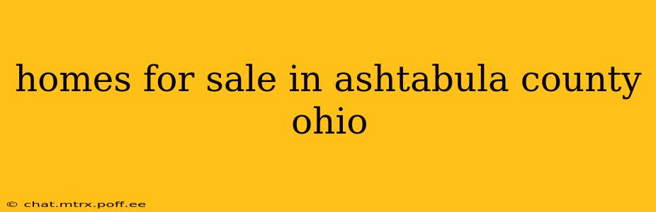 homes for sale in ashtabula county ohio