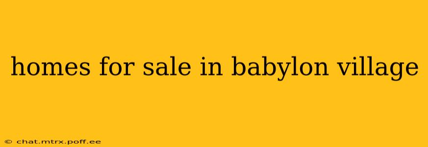 homes for sale in babylon village