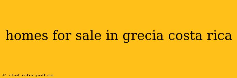 homes for sale in grecia costa rica