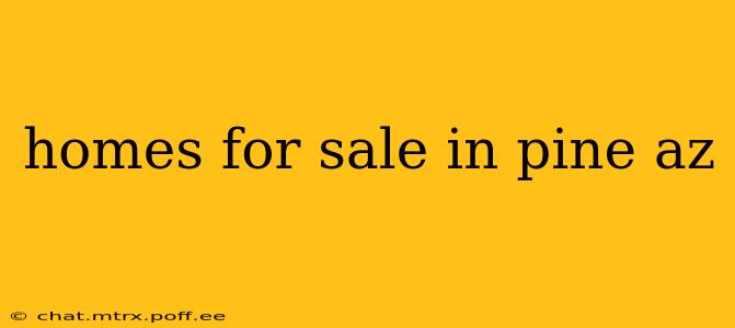 homes for sale in pine az