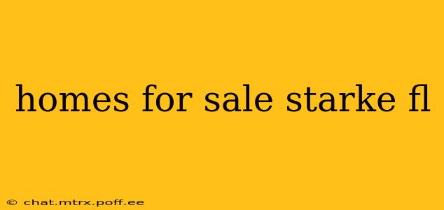 homes for sale starke fl