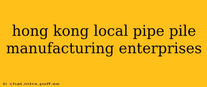 hong kong local pipe pile manufacturing enterprises