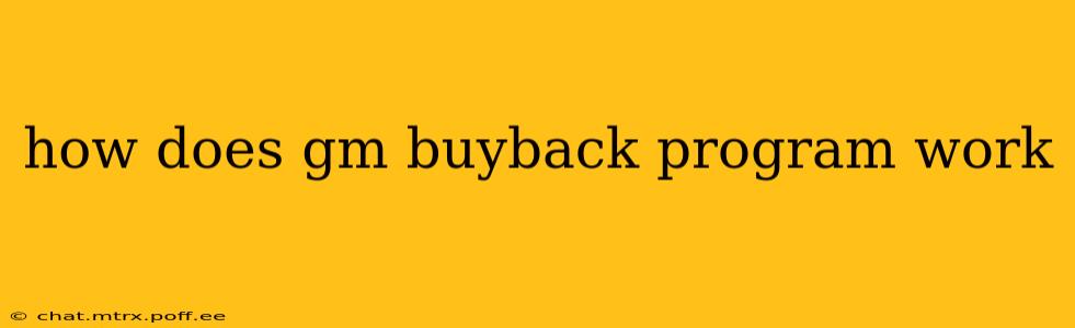 how does gm buyback program work