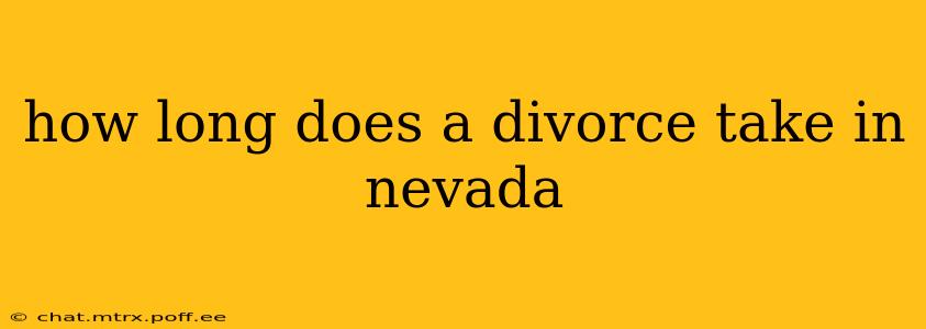 how long does a divorce take in nevada