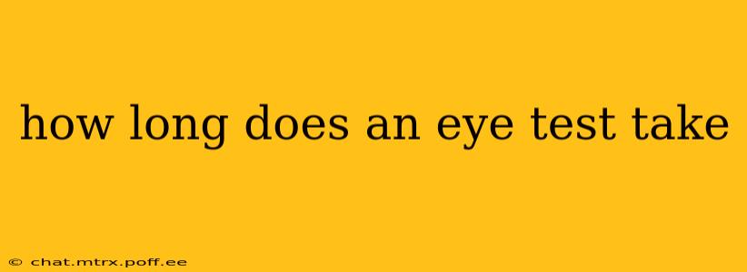 how long does an eye test take