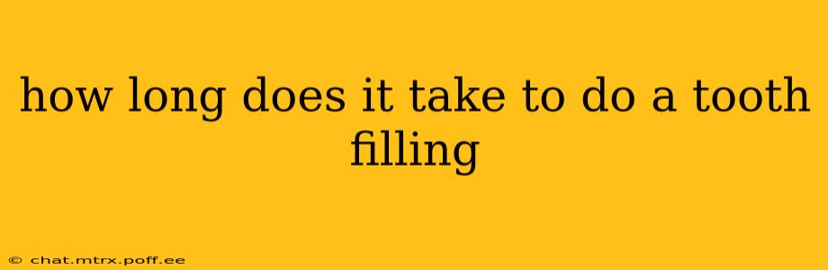 how long does it take to do a tooth filling