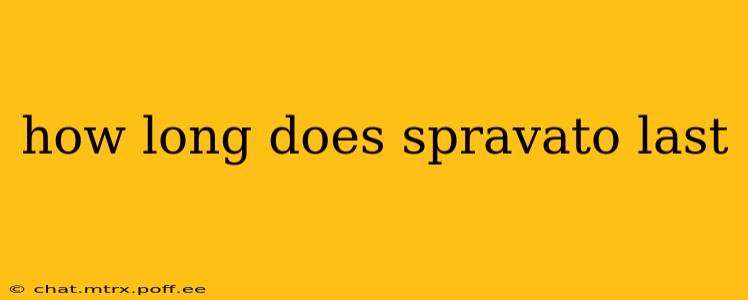 how long does spravato last