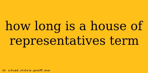 how long is a house of representatives term