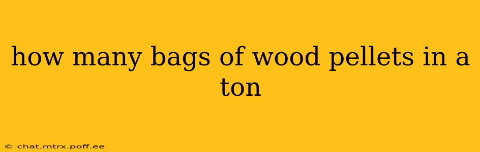 how many bags of wood pellets in a ton