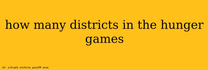 how many districts in the hunger games