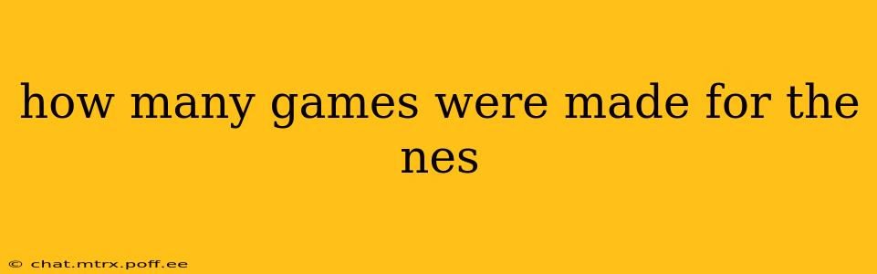 how many games were made for the nes