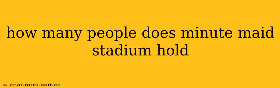 how many people does minute maid stadium hold