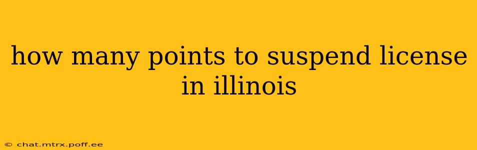 how many points to suspend license in illinois