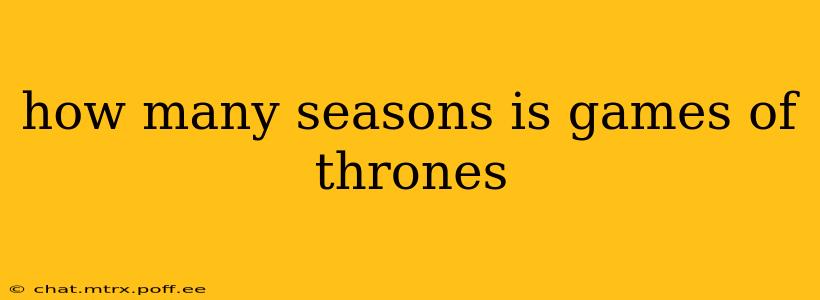 how many seasons is games of thrones