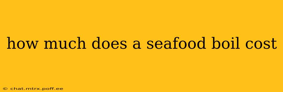 how much does a seafood boil cost