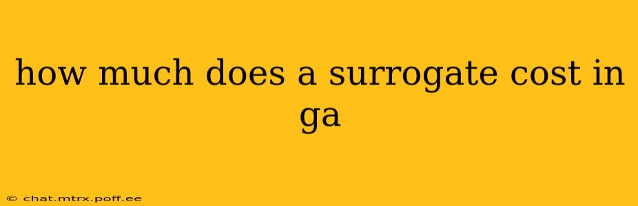 how much does a surrogate cost in ga