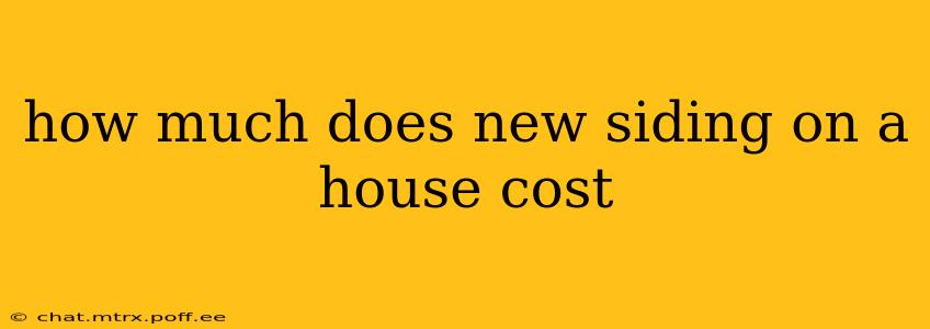 how much does new siding on a house cost