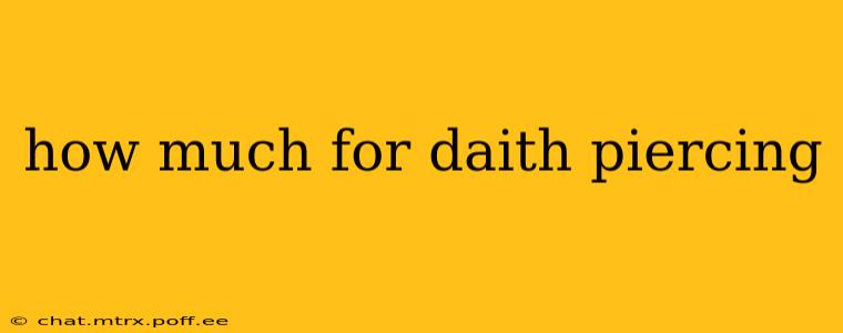 how much for daith piercing