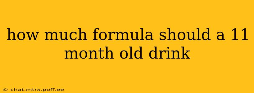 how much formula should a 11 month old drink