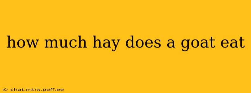 how much hay does a goat eat