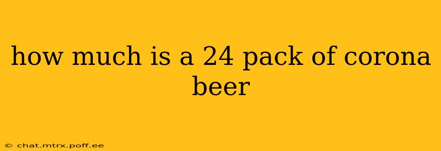 how much is a 24 pack of corona beer