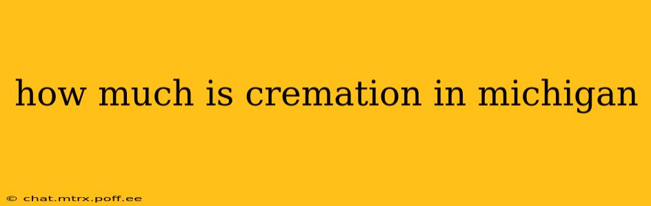 how much is cremation in michigan