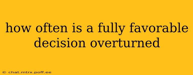 how often is a fully favorable decision overturned