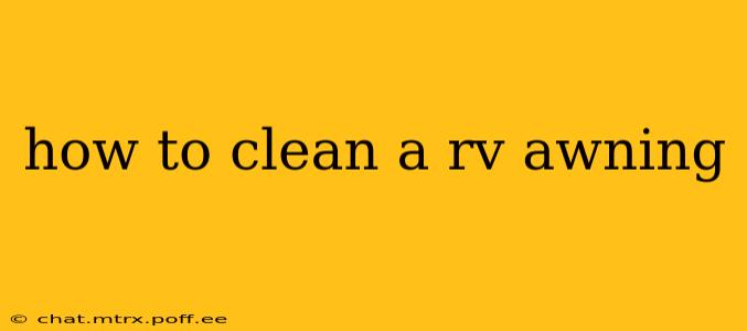 how to clean a rv awning