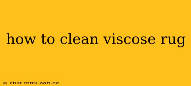 how to clean viscose rug