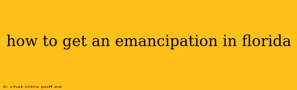 how to get an emancipation in florida