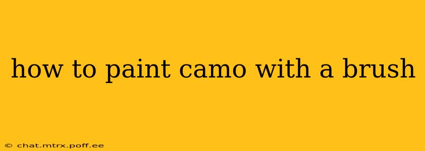 how to paint camo with a brush