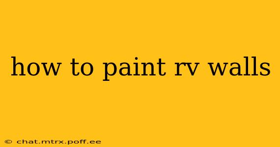 how to paint rv walls