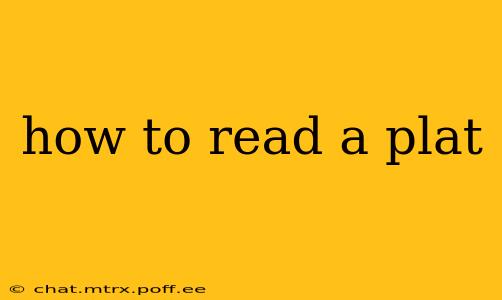 how to read a plat