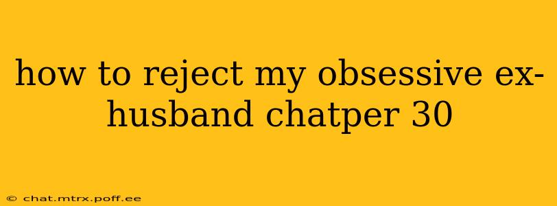 how to reject my obsessive ex-husband chatper 30