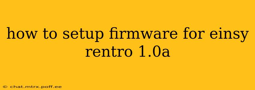 how to setup firmware for einsy rentro 1.0a