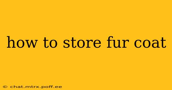 how to store fur coat